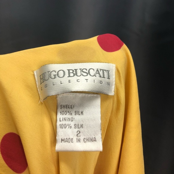 Hugo Buscatti- 100% Silk - Polka dot dress - Picture 4 of 5